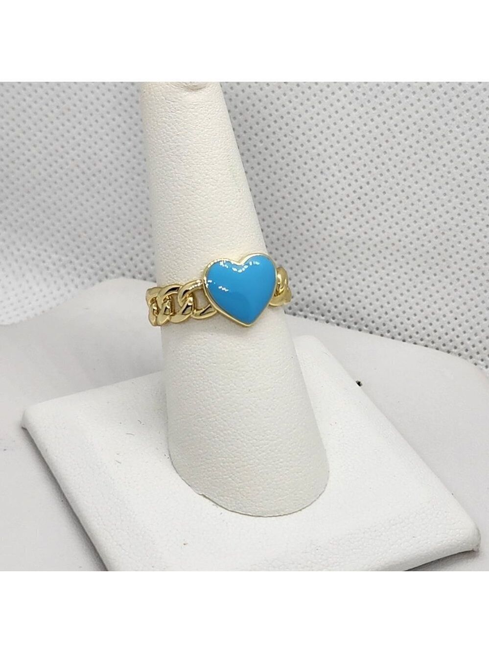 Brand New Sterling Silver 925 Blue Heart Ring